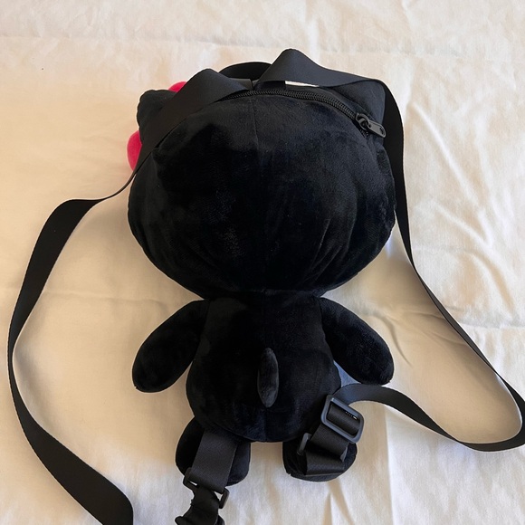 Hello Kitty Skeleton Black Plush Backpack - Picture 2 of 2